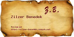 Zilzer Benedek névjegykártya
